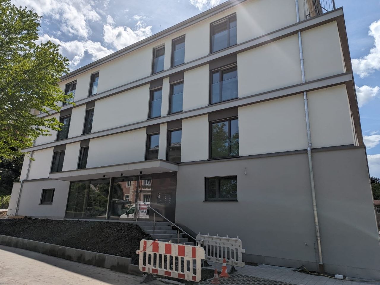 Fassadendetail nach Putzarbeiten